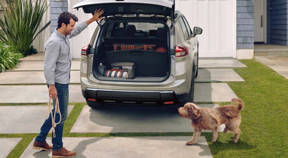The rear cargo are in a 2025 Nissan Rogue SV.