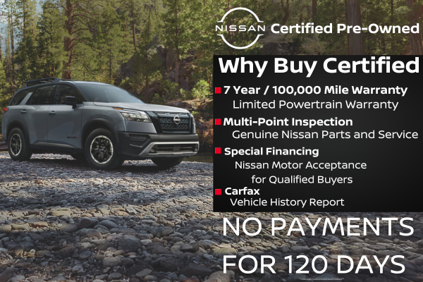 Why buy certified? No payments for 120 days