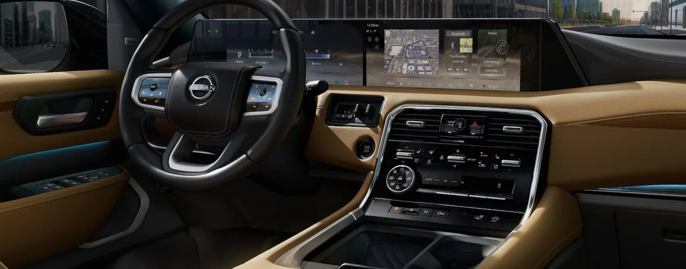 Infotainment display and digital gauge cluster in a 2026 Nissan Armada